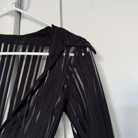 Revice Denim Sheer Long Sleeve Top - Picture 5 of 5